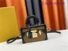 Famous designer fashion Metal frame box-type Evening Bags Designers Mini Magnetic Buckle Closure Old Flowers Letters Satchel Handbags suitcase retro Trunk Bag