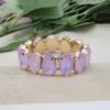 Urok Bracelets Bohemian Colorful Glass for Woman European American Exaggeration Spring Rhinestone Bangle Madera Pulseira