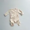 Kläder sätter höst baby långärmad kläder set söta djurtryck spädbarn byxor pajamas 2 st.