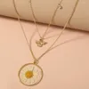 Pendentif Colliers Collier Femmes Bijoux de fleurs séchées Mode Résine Abeille Style coréen Pedant Cou Dentelle