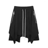 Mannen Shorts 2023 Zomer Dunne Hiphop Mannelijke Kapper Casual Losse Onregelmatige Rok Broek Harem Cropped Grote Maat