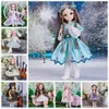 Dockor BJD Doll och kläder Flera avtagbara leder 30 cm 1 6 3D Eyes Girl Dress Up Birthday Present 231207