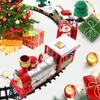 Christmas Toy Supplies Christmas Train Toy Set Car Railway Tracks Steam Locomotive Engine Diecast Model Educational Game Boy Toys For Children Gifts 231208