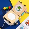 Giocattoli di intelligenza Cubo di legno occupato Colore Chiave Blocco Pesca Bordo occupato Blocco Montessori Giocattoli sensoriali Apprendimento precoce Regali educativi per bambini piccoli 231207