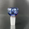 Latest Colorful Glass Smoking Portable Replaceable 14MM 18MM Male Joint Interface Bong Waterpipe Bubbler Point Handle Handpipe Herb Tobacco Bowl