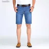 Jeans voor heren Katoenen heren zomer denim shorts Mode Berda blauwe korte broek Lichtgewicht stretch Slim Fit Kwaliteitsshorts voor herenL231208