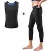 Mannen Body Shaper Sauna Pakken Afslankbroek Voor Gewichtsverlies Hot Thermische Zweetvest Tummy Slanker Taille Trainer Workout Shapewear