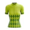 Jaquetas de corrida Lime Verde Mulheres Ciclismo Jersey Manga Curta Camisa Bicicleta Desgaste Mountain Road Roupas Ciclo MTB Roupas