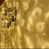 Tenda per decorazioni natalizie 6 * 2.5M 480LED Luci a corda Fata Ghiacciolo LED Ghirlanda di Natale Festa di nozze Patio Finestra Giardino di casa Decorazione della parete esterna 231207