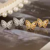 Fascino 2 pezzi coreano argento 925 aghi trago piercing elica orecchini farfalla per le donne trendy carino orecchino con perno gioielli regali 231208