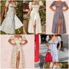 Podstawowe sukienki zwykłe Projektowanie ubrania kobiety swobodne sukienki letnie sukienka moda impreza elegancka szata femme y ladies long vestidos roup dhvkz