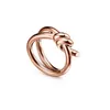 Band Rings Designer Ring Ladies Rope Knot Luxury With Diamonds Fashion for Women Classic Jewelry 18K Gold Plated Rose Drop Delivery Dhucv