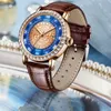 Andra klockor Luxury Women Watch med Diamond Elegant Brand Quartz Clock Leather Armband Ladies Zircon Crystal Fashion Wristwatch 231207