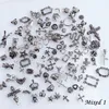 Nail Art Dekorationen 50 Stück Packung Japan Korea Metall Nail Art Teile Charms Vintage gemischtes Design Kreuz Herz Blume Kette Schleife 3D DIY Legierung Zubehör 231207