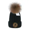 Fashion Women Knit Beanie Designer Warm Winter Hats Large Faux Bobble Knitted Ski Cap Z-13