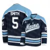 Eduards 34 Tralmaks Maine Black Bears College Hockey Jersey Adam Dawe Jacob Schmidt Svejstrup Mitchell Fossier Patrick Shea Ryan Smith Tim