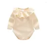 Kläderuppsättningar födda spädbarn baby flickor romper sommar godis ruffles bomull bodysuit småbarn flicka föremål barn kläder i 0-24 månader