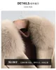 Hot sale new 2023 winter style temperament fox fur collar detachable long sleeve polo neck women's woolen coat