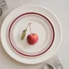 Plates Vintage Tulip Dinner Plate Melamine Fruit Dessert Simple Imitation Porcelain Round Dish Exquisite Home Kitchen Tableware
