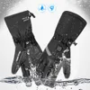 Five Fingers Gloves Heated Motorcycle Gloves Winter Warm Motorcycle Gloves Guantes Moto Heated Gloves Waterproof Rechargeable Heating Thermal Gloves 231207