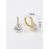 2023 Fashionabla Rose Gold Plated Earrings Flower Hoop Sliver 925 Women Boucle D'Oreille Bijoux