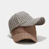 Ballkappen Unisex Luxusmarke Braun Hahnentritt Baseball für Männer Frauen Britische Plaid Designer Cap Knochen Trucker Hut Casquette Homme 231208