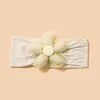Hårtillbehör flickor pannband mjuk färgglada blommor nylon elastiska hårband för barn födda baby barn gåvor