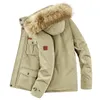 Giacche da uomo invernali taglie forti Parka lunghi casual addensato in pile cappotti con cappuccio giacca a vento da esterno antivento caldo capispalla 8XL 231208