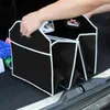 Car Organizer Trunk Storage Cargo Box With 3 Compartments Waterproof Multifunctional