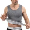 Erkekler sauna şekillendirici termo ter shapewear tank üst zayıflama yelek bel antrenör korsu spor salonu fiess sıcak antrenman gömlek