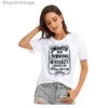 Dames T-shirt YRYT nieuwe zomer korte slee T-shirt paar stijl SMOOTH AS Jennessee bedrukte ronde hals top voor dames kort SleL231208