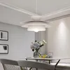 Lampy wiszące nowoczesne lampa LED w stylu nordyckim do jadalni kuchnia sypialnia w salonie biały prosty design sufit światło żyrandola