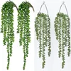 Dekorativa blommor 1pc konstgjorda eukalyptus rotting hängande växt pottad grön mandala vinrankan lämplig för väggrum hem interiör hylla dekor