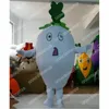 Costumi della mascotte del ravanello di taglia adulta Vestito da personaggio dei cartoni animati di Halloween Vestito da festival di festa all'aperto di Natale Abiti pubblicitari promozionali