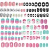 False Nails 120 Pcs Children's Fake Girls Fingernail Kit De Manicura Kids Suit Manicure