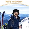 Bandanas sombrero de hombre viejo piel para hombres al aire libre sombreros moda imitación ruso mediana edad hombres planos