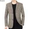 Costumes pour hommes Blazers 2024 Mode Blazer Veste Costume Angleterre Style Plaid Business Causal Hommes Vêtements Conjuntos De Coat 4XL 231208