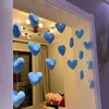 Curtain Door Heart Shape Solid Colour Plush Bedroom Decoration Girl Room Punch-free Hanging Home Divider Curtains