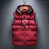 Gilet da uomo Gilet Giacca invernale impermeabile caldo senza maniche da uomo moda con cappuccio casual autunno addensare gilet Z189