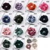 Scrunchies de cabelo sólido de cetim feminino elástico faixas de cabelo elástico scrunchie meninas headwear laço de seda titular rabo de cavalo 34 cores bj