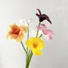 Decorative Flowers Wreaths 10Pcs Luxury PU Opening Large Flower Tulip Wedding Decor Design Bride Bouquet Accessories Fake Flowers Tulips Home Party Floral 231207