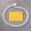 Factory Wholesale Drop Shipping VVS Moissanite Diamond 925 Cuban Link Chain 3rows 19mm Hip Hop Necklace Men Jewelry