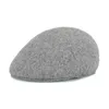 Berets unisex beret solidny kolor wełny artysta artysta czapka menu kobiety brytyjskie retro anty-nosze kapelusze haftowane sboy cap 231208