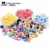 Teethers Toys LOFCA Wholesale 200pcslot Silicone Lentil Beads 12mm Loose Baby Teether BPA Free DIY Bead For Teething Necklace Pacifier Chain 231207