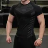 Mężczyzn Casual Shirts Gym T Shirt Men Szybkie suche kompresja Fitness Mężczyzna Rajstopy Summer Summer Sports krótkie rękawy 231208