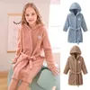 Toallas batas otoño invierno niños batas de baño franela cálido niños niñas pijamas batas ropa para niños para bebé ropa de dormir casual batas 2-10 años 231208