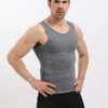 Erkekler sauna şekillendirici termo ter shapewear tank üst zayıflama yelek bel antrenör korsu spor salonu fiess sıcak antrenman gömlek