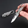 سبيكة من التيتانيوم سكين مصغرة سكين شفرة حادة قابلة للطي بسكين مفاتيح محمولة متعددة الوظائف تفريغ التعبير السريع تسليم سكين صغير