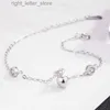 Chain Cute ladies 925 sterling silver bracelet zircon pendant bracelet girl charm jewelry chic silver bracelet birthday present bijoux YQ231208