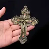 Charms religijne krucyfiks chrześcijańska biżuteria wisiorek Saint Benedict Cross Wzór wisiorka. 120*90 mm 231208